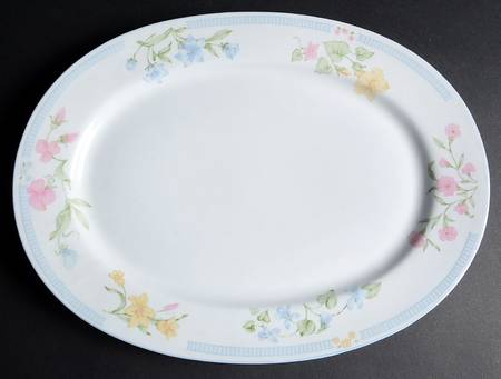 Garden Bouquet 14" Oval Serving Platter