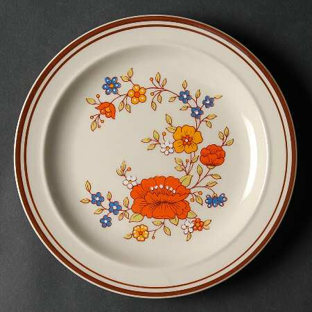 Linda (Double Brown Trim) Bread & Butter Plate