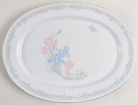 Scene I 14" Oval Serving Platter