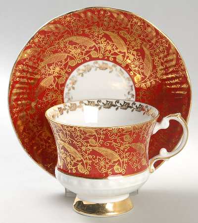 Sovereign Red Footed Cup & Saucer Set