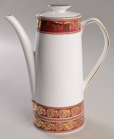 Burgundy Coffee Pot & Lid