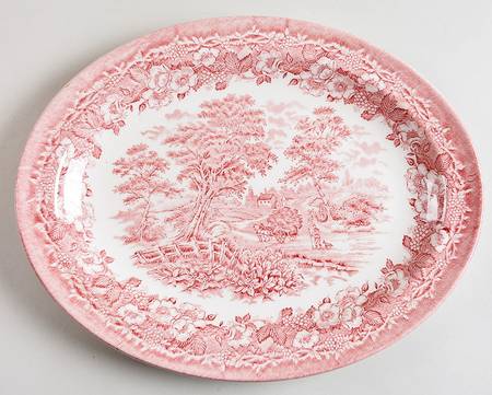 Kingswood Pink 11" Oval Serving Platter