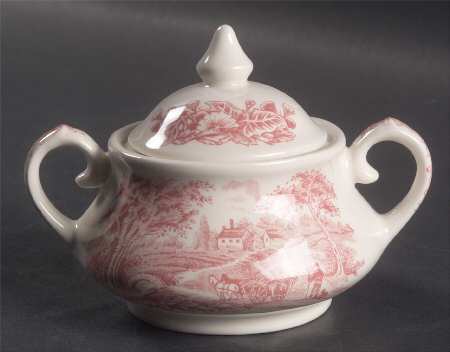 Kingswood Pink Sugar Bowl & Lid