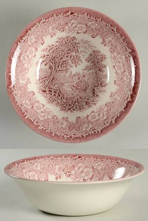 Kingswood Pink 8" Round Vegetable Bowl