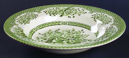 Kew Green Rim Soup Bowl