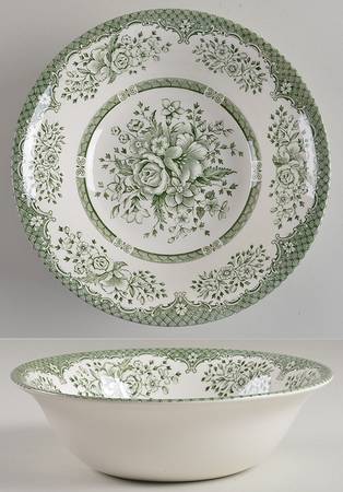 Kew Green 9" Round Vegetable Bowl