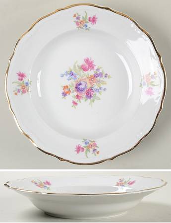 Rose Garden Rim Soup Bowl