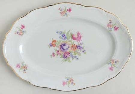 Rose Garden 13" Oval Serving Platter