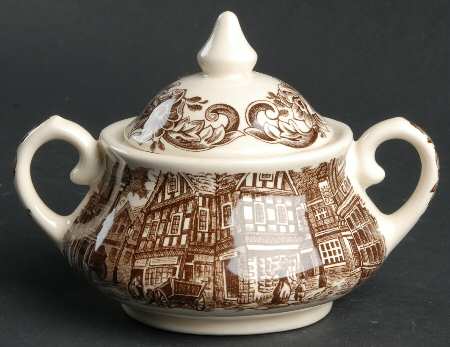 Dickens Series Brown Sugar Bowl & Lid
