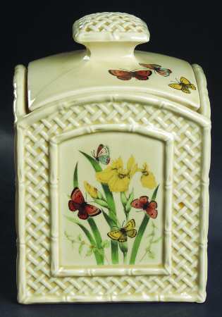 Butterfly Garden Trellis Medium Canister & Lid