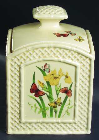Butterfly Garden Trellis Extra Large Canister & Lid