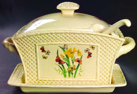 Butterfly Garden Trellis Tureen & Lid w/Underplate
