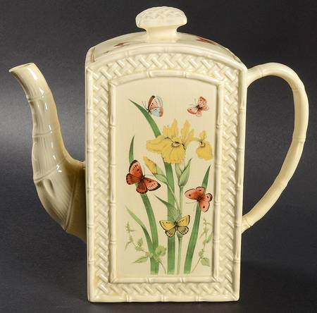 Butterfly Garden Trellis Coffee Pot & Lid