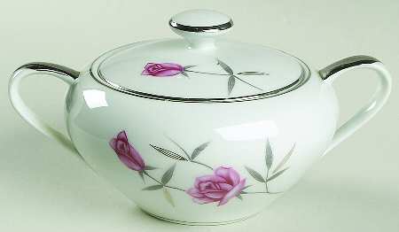 Victoria Rose Sugar Bowl & Lid