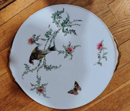 1463 Handled Cake Plate