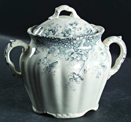 Summertime Blue Sugar Bowl & Lid