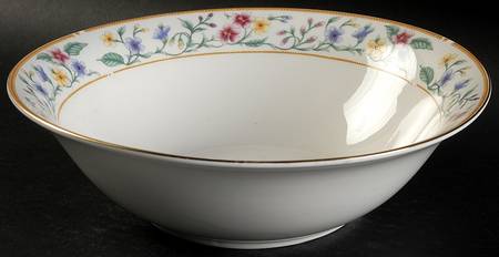 Caprice (Gold Trim) 9" Round Vegetable Bowl