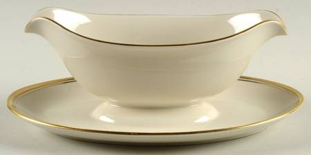 Contessa Gold Gravy Boat with Attached Underplate