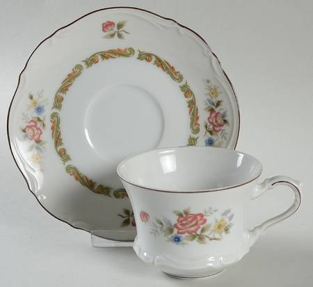 China Tree Flat Cup & Saucer Set