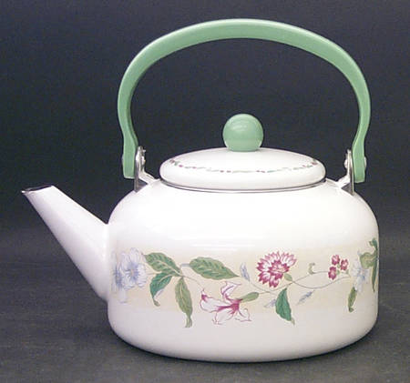 Floral Bay Metal Kettle & Lid