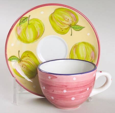 Fruit Punch Flat Demitasse Cup & Saucer Set