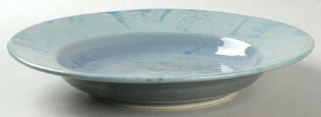 Stonewash Blue Large Rim Soup Bowl