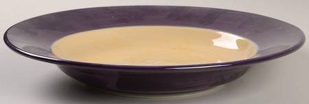 Stonewash Plum Large Rim Soup Bowl