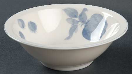 Blue Fruits Rim Cereal Bowl
