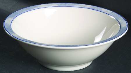 Blue Plaid Rim Cereal Bowl