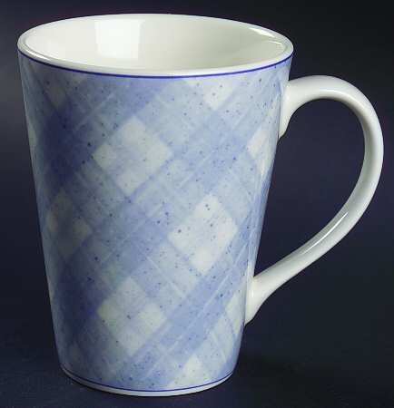 Blue Plaid Mug