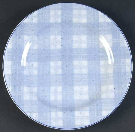 Blue Plaid Salad Plate