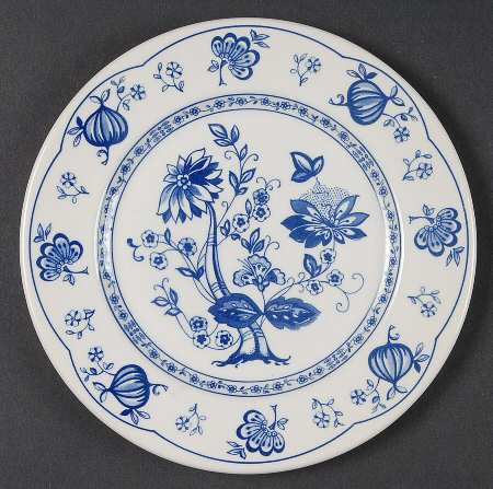 Blue Onion Bread & Butter Plate