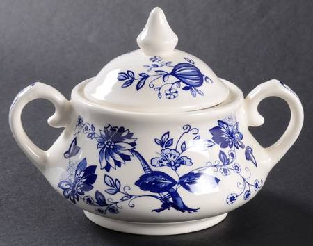 Blue Onion Sugar Bowl & Lid