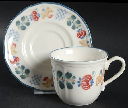 Morning Song Flat Cup & Saucer Set