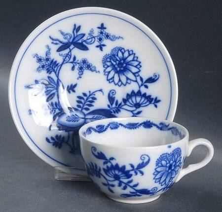 Meissen (Scalloped) Flat Cup & Saucer Set