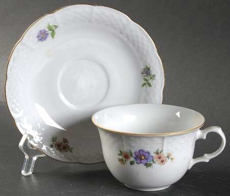 Bouquet Flat Cup & Saucer Set