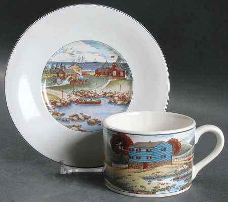 Pioneer Bay Flat Cup & Saucer Set