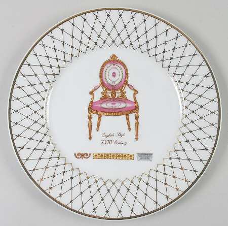 French Chairs Collection Dinner Plate