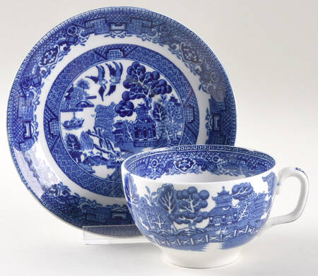 Willow Flat Cup & Saucer Set