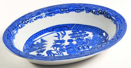 Willow 9" Oval Vegetable Bowl