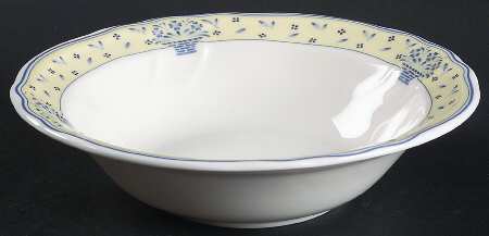 Blue Baskets Rim Cereal Bowl
