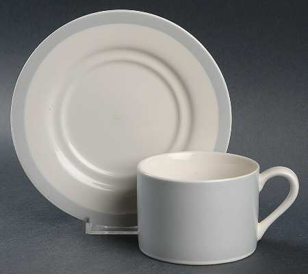 Mica Azure Flat Cup & Saucer Set