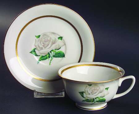 EMB67 Footed Cup & Saucer Set