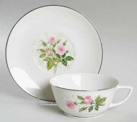 Footed Cup & Saucer Set