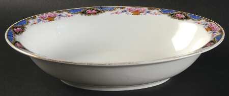 7576 (No Verge, White) 10" Oval Vegetable Bowl