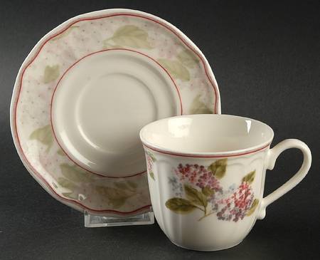 Summer Bouquet Flat Cup & Saucer Set