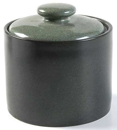 Zoom Green Sugar Bowl & Lid