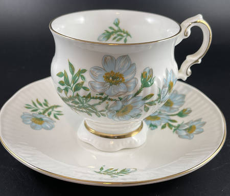 Canadian Provincial Flowers Footed Cup & Saucer Set