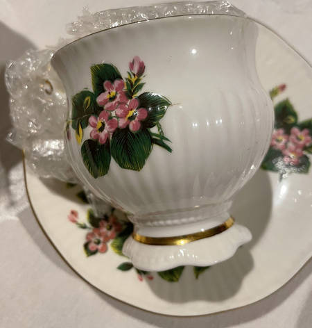Canadian Provincial Flowers Footed Cup & Saucer Set