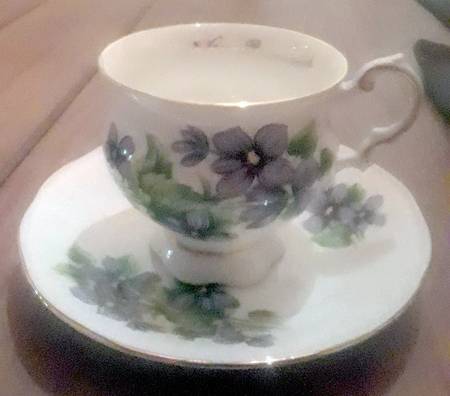 Canadian Provincial Flowers Footed Cup & Saucer Set
